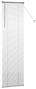 Persiana de Janela Cinzento-escuro 60 x 220 cm Alumínio