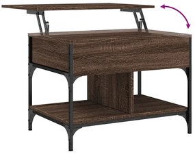 Mesa centro 70x50x50 cm deriv. madeira/metal carvalho castanho