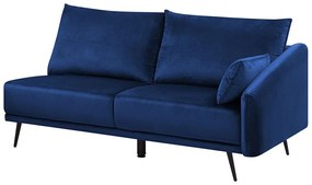 Sofá de canto direito em veludo azul marinho com iluminação LED VARDE Beliani