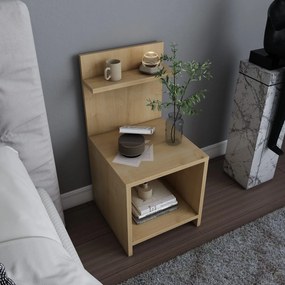 Mesa de Cabeceira Ullman – Cor Carvalho – 35,6 cm x 37,4 cm x 72 cm