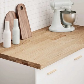 VidaXL Bancada de cozinha retangular 120x63,5x4 cm carvalho maciça