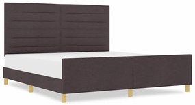 Cama vidaXL Castanho 180x200 cm Tecido