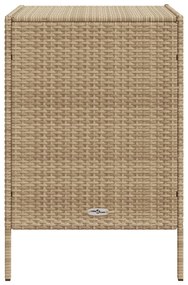 Armário de arrumação para jardim 55x59x80 cm vime PE bege
