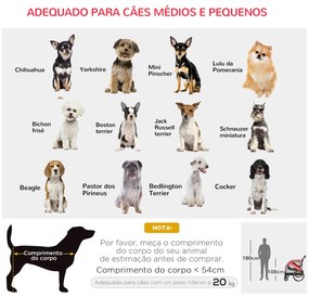 PawHut Reboque de Bicicleta para Cães 2 em 1 Transporte para Animais d