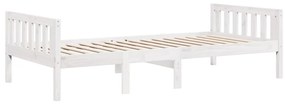 Cama de criança sem colchão 90x200 cm pinho maciço branco