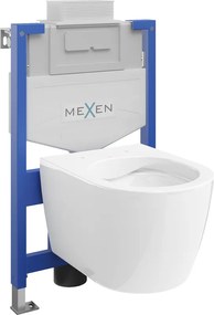 Mexen Carmen conjunto embutido WC estrutura Fenix XS-U com sanita, branco brilho - 6853388XX00