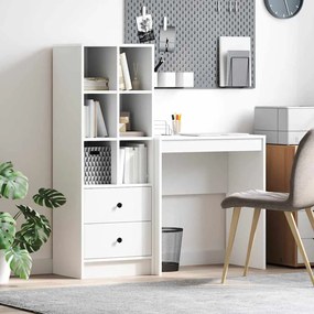 vidaXL Mesa com Armazenamento com gaveta 2 pcs Branco 70 x 40 x 76 cm