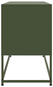 Móvel de TV 100,5x39x60,5 aço verde azeitona