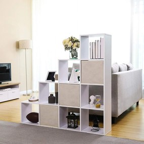 Estante livros com 10 cubos 129,5 x 29 cm x 129,5 Branca