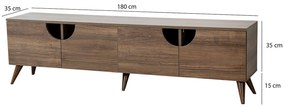 Móvel TV Grotte – Nogueira – 180x50x35 cm