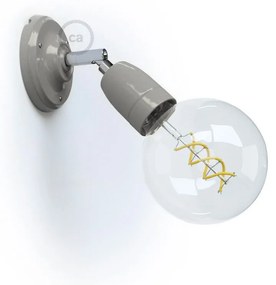 Fermaluce 90° Color il punto luce orientabile in porcellana da parete o soffitto - Grey / Sim