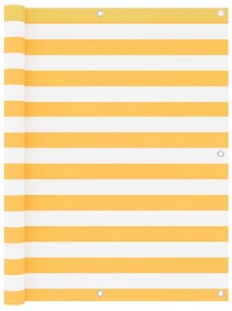 Tela de varanda 120x600 cm tecido Oxford branco e amarelo