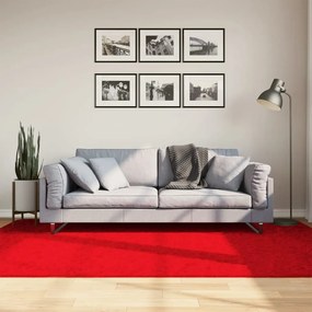 Tapete de pelo curto OVIEDO 160x230 cm vermelho