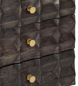 Mesa de cabeceira 40x30x50 cm madeira de mangueira maciça preto