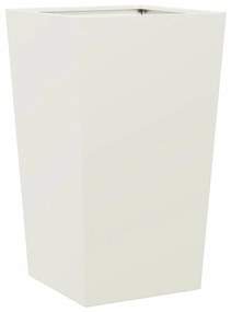 Vaso/floreira de jardim 2 pcs 45x45x75 cm aço branco