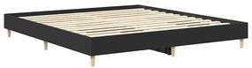 Estrutura de cama sem colchão 160x200 cm preto