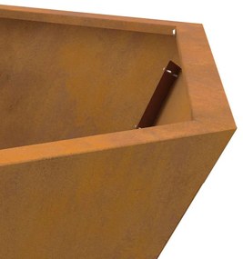 Fogueira Hexagonal vidaXL 75x75x28 cm em Aço Envelhecido
