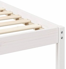 Estrutura de cama com mesas de cabeceira Branco 120 x 190 cm