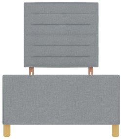 Cama vidaXL Cinza Claro 90x200 cm Tecido