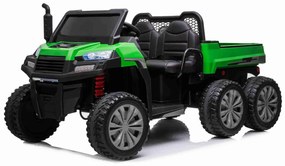 Carro elétrico para Crianças RIDER 6X6 com tração nas 4 rodas, bateria 2x12V, rodas EVA, eixos de suspensão, controle remoto 2,4 GHz, dois lugares, MP