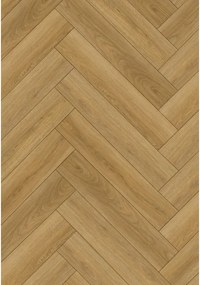 Mexen Chattanooga painéis vinílicos espinha de peixe 635 x 127 mm SPC 6,5 mm, base 1,5 mm, 4 V-Fuga, Carvalho