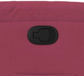 Poltrona reclinável veludo vermelho tinto