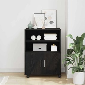 vidaXL Armário com prateleira Carvalho Preto 60 x 48 x 74.5 cm