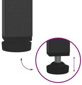 Armário de Armazenamento para Cozinha Preto 60 x 50 x 92 cm Aço