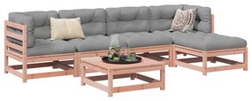 vidaXL 6 pcs conj. sofás jardim madeira abeto-de-douglas
