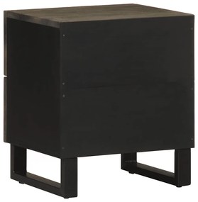 Mesa de cabeceira 40x33x46 cm madeira de mangueira maciça preto