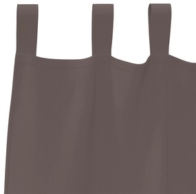Cortinas opacas 2 pcs Castanho escuro 225 x 140 cm Poliéster