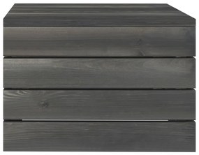 Mesas de paletes para jardim 2 pcs pinho maciço cinzento-escuro