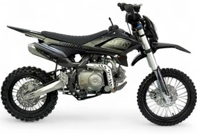 MOTO Crianças MINICROSS Gasolina semi-automático 110CC Thunder 14"/12" arranque elétrico e pedal Preta