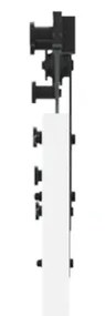 Porta Deslizante vidaXL com Conjunto de Ferragens Brancas 83x232 cm Ma