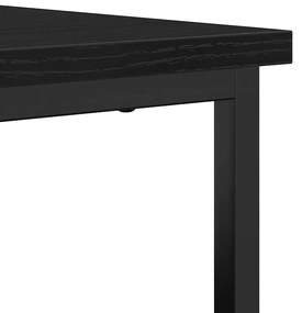 Buffet vidaXL Preto Carvalho 100x35x80 cm Madeira Engenharia e Aço