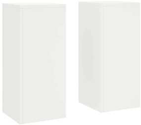 Conjunto de 2 Suportes de Plantas ao Ar Livre em branco, 24x24x55 cm,