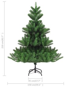 Árvore de Natal artificial 210 cm abeto caucasiano verde