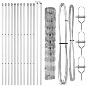 Cerca de Campo 1x25 m Aço Galvanizado