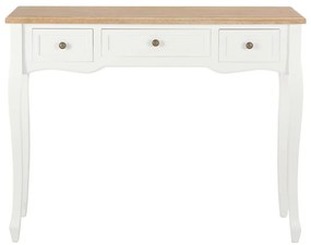 Toucador/mesa consola com 3 gavetas branco