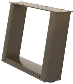 Pés para mesa de centro em formato de U, 2 peças, aço natural, 50x(30-