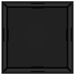 Mesa de centro 80x80x35 cm vidro temperado preto