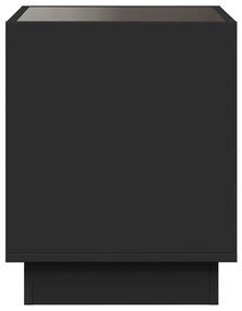 Mesa de centro luzes LED Infinity 50x50x50 cm preto
