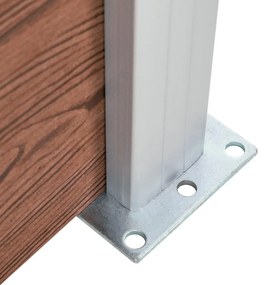 Painel de cerca 175x146 cm WPC castanho