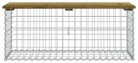 Banco de jardim c/ design gabião 103x44x42 cm pinho impregnado