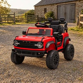 Carro elétrico para crianças 3 a 6 anos 12V Ford Bronco com tração traseira, licenciado (1 Lugar) bateria de lítio, leitor de MP3 com entrada USB, luz