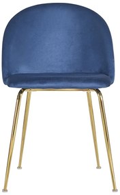 Pack 6 Cadeiras Golden Dalnia Veludo - Azul