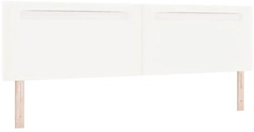 Cabeceira vidaXL Design Simples Branco Puro 200 cm Couro Sintético