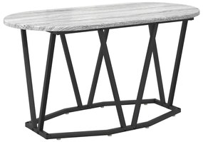 Mesa de Café Cinza Sonoma da - 80x40x40.5 cm, Feita de Madeira Engenhe