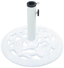 Base para guarda-sol 9 kg 40 cm ferro fundido branco