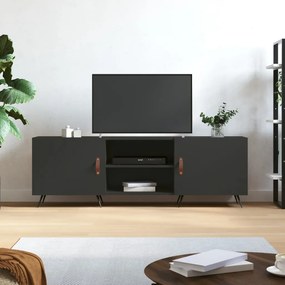 vidaXL Móvel para TV 150x30x50 cm derivados de madeira preto